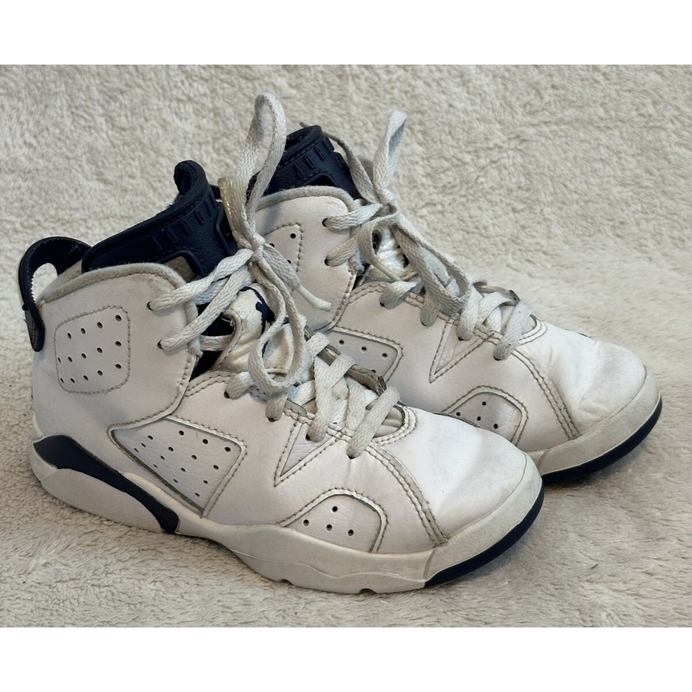 Air Jordan 6 Retro (GS) Midnight Navy Size 12C Children's Sneakers 384666-141